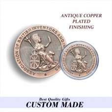 3D Antique copper plated casting coin medal 